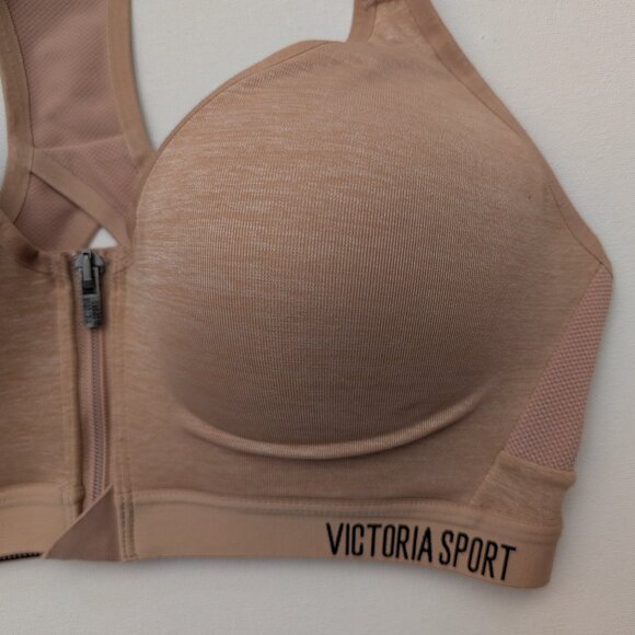 Victoria's Secret Incredible Front Closure High Impact Sports Bra Tan/Beige 34C - Picture 1 of 8